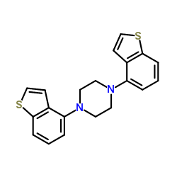 1,4-Bis(1-benzothiophen-4-yl)piperazine Structure