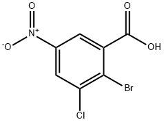 2-溴-3-氯-5-硝基苯甲酸结构式