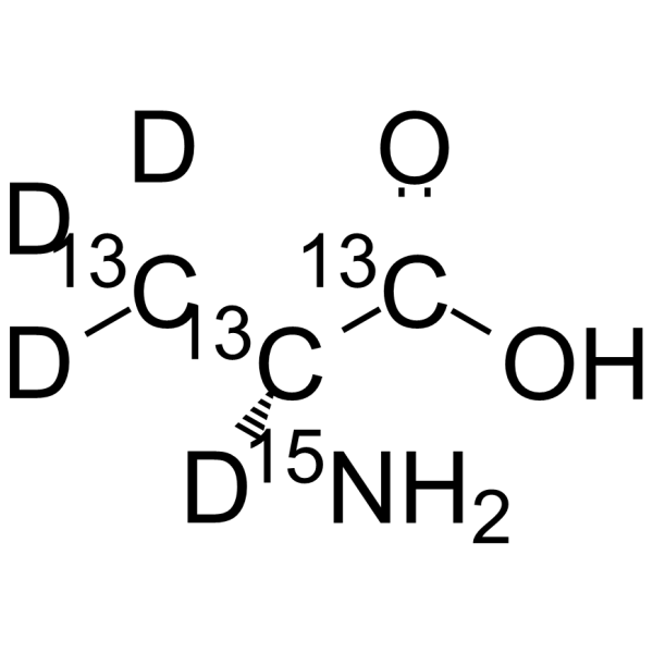 L-Alanine-13C3,15N,d4 Structure