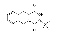 BOC-DL-5-甲基-1,2,3,4-四氢异喹啉-3-羧酸结构式