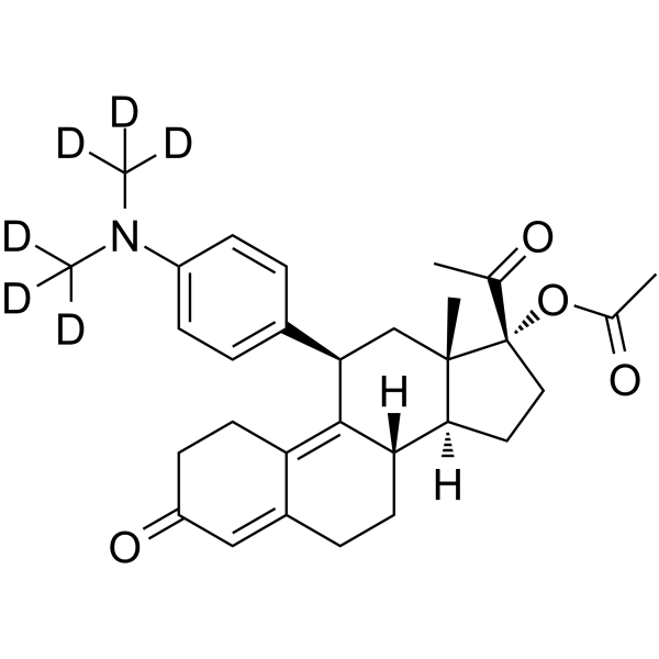 Ulipristal Acetate-d6结构式