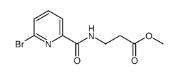 methyl 3-(6-bromopyridin-2-carboxamido)propionate结构式