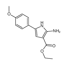 2-氨基-5-(4-甲氧基苯基)-1H-吡咯-3-羧酸乙酯结构式
