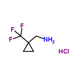 (1-(三氟甲基)环丙基)甲胺盐酸盐结构式