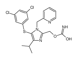 [5-(3,5-dichlorophenyl)sulfanyl-4-propan-2-yl-1-(pyridin-2-ylmethyl)imidazol-2-yl]methyl carbamate Structure