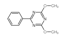 2,4-二甲氧基-6-苯基-1,3,5-三嗪结构式