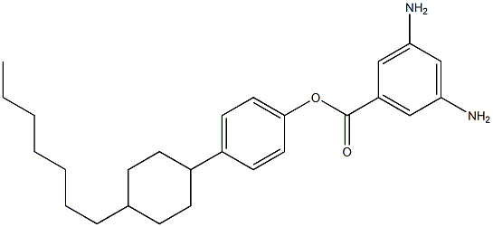 3,5-Diamino-benzoic acid 4-(4-heptyl-cyclohexyl)-phenyl ester Structure