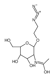 N-[(2S,3R,4R,5R,6R)-2-(2-azidoethoxy)-4,5-dihydroxy-6-(hydroxymet hyl)tetrahydropyran-3-yl]acetamide结构式