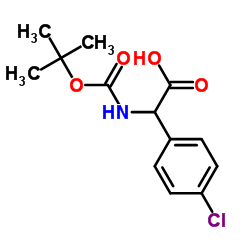 N-Boc-氨基-(4-氯-苯基)-乙酸结构式