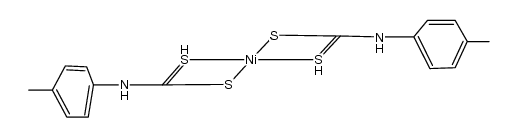 bis(N-p-MePh-dithiocarbamato)nickel(II) Structure