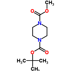 4-甲基哌嗪-1,4-二羧酸-1-叔丁酯结构式