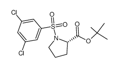 tert-butyl ((3,5-dichlorophenyl)sulfonyl)-L-prolinate结构式