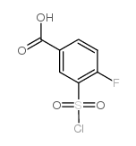 3-氯磺酰基-4-氟苯甲酸结构式