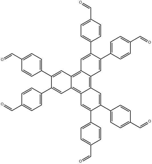 4,4',4'',4''',4'''',4'''''-(triphenylene-2,3,6,7,10,11-hexayl)hexabenzaldehyde Structure