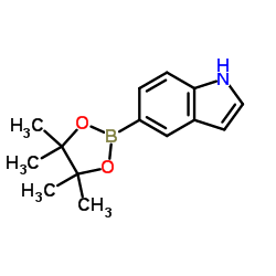 5-吲哚硼酸频哪醇酯结构式