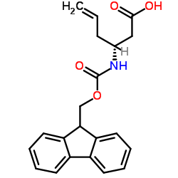 FMOC-(R)-3-氨基-5-己烯酸结构式