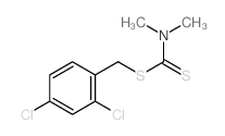 Carbamodithioic acid,dimethyl-, (2,4-dichlorophenyl)methyl ester (9CI) Structure