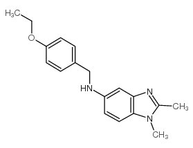 (1,2-二甲基-1H-苯并咪唑-5-基)-(4-乙氧基苄基)-胺结构式