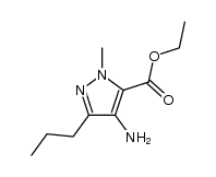 ethyl 4-amino-1-methyl-3-propyl-1H-pyrazole-5-carboxylate结构式