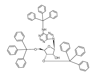 N-(Triphenylmethyl)-3'-O,5'-O-bis(triphenylmethyl)adenosine structure
