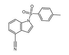 1-[(4-methylphenyl)sulfonyl]-1H-indole-4-carbonitrile结构式