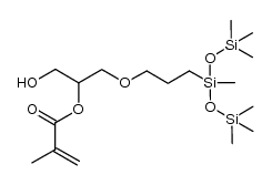 (2-methacryloxy-3-hydroxypropyloxy)propylbis(trimethylsiloxy)methylsilane Structure