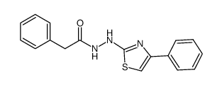 phenyl-acetic acid N'-(4-phenyl-thiazol-2-yl)-hydrazide Structure