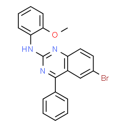 6-bromo-N-(2-methoxyphenyl)-4-phenylquinazolin-2-amine Structure