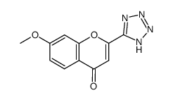 7-methoxy-2-(1H-tetrazol-5-yl)-chromen-4-one Structure