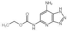 ethyl N-(5-amino-2,7,8,9-tetrazabicyclo[4.3.0]nona-2,4,6,9-tetraen-3-yl)carbamate结构式