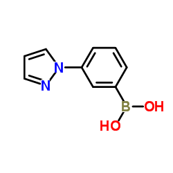 [3-(1H-吡唑-1-基)苯基]硼酸结构式