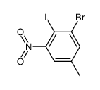 1-bromo-2-iodo-5-methyl-3-nitrobenzene Structure