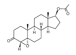 17β-acetoxy-4α,5α-epoxy-androstan-3-one结构式