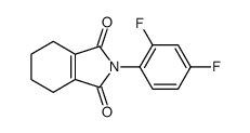 2-(2,4-difluorophenyl)-4,5,6,7-tetrahydroisoindole-1,3-dione结构式