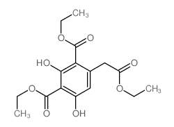 diethyl 4-(ethoxycarbonylmethyl)-2,6-dihydroxy-benzene-1,3-dicarboxylate Structure