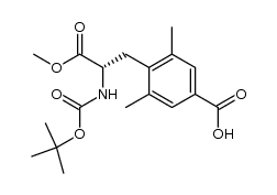 4'-carboxyl N-Boc-2',6'-dimethyl-L-phenylalanine methyl ester结构式