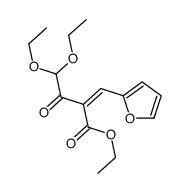 ethyl 4,4-diethoxy-2-(furan-2-ylmethylidene)-3-oxobutanoate Structure