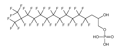 4,4,5,5,6,6,7,7,8,8,9,9,10,10,11,11,12,12,13,13,14,15,15,15-tetracosafluoro-2-hydroxy-14-(trifluoromethyl)pentadecyl dihydrogen phosphate结构式