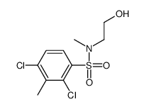 2,4-dichloro-N-(2-hydroxyethyl)-N,3-dimethylbenzenesulfonamide结构式