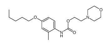 2-morpholin-4-ylethyl N-(2-methyl-4-pentoxyphenyl)carbamate结构式