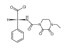 R-2-<(4-ethyl-2,3-dioxo-1-piperadinyl)formamido> phenylacetyl chloride结构式