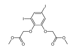 (2,4-diiodo-6-methoxycarbonylmethoxy-phenoxy)acetic acid methyl ester结构式