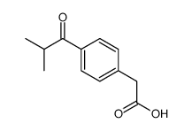 Benzeneacetic acid, 4-(2-methyl-1-oxopropyl)- (9CI)结构式