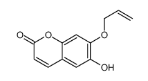 6-hydroxy-7-prop-2-enoxychromen-2-one Structure