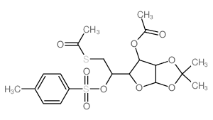 [3-[2-acetylsulfanyl-1-(4-methylphenyl)sulfonyloxy-ethyl]-7,7-dimethyl-2,6,8-trioxabicyclo[3.3.0]oct-4-yl] acetate结构式