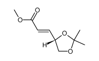 methyl (S)-4,5-dihydroxy-4,5-O-isopropylidene-2-pentenoate结构式