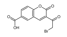 3-(2-bromoacetyl)-2-oxochromene-6-carboxylic acid Structure