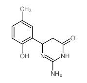 4(3H)-Pyrimidinone,2-amino-5,6-dihydro-6-(2-hydroxy-5-methylphenyl)-结构式