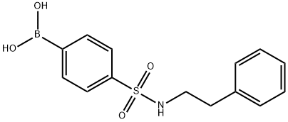4-(2-苯基乙胺基磺酰基)苯硼酸结构式