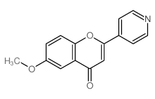 6-methoxy-2-pyridin-4-yl-chromen-4-one结构式